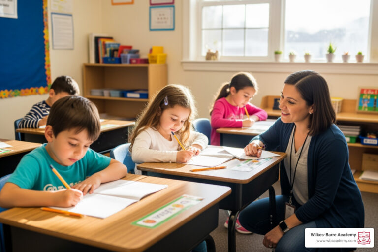 How do I find private schools in Luzerne County that prioritize individualized learning through limited enrollment per grade?