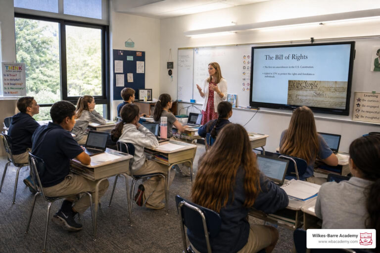 Wilkes-Barre Academy K-8 private school classroom